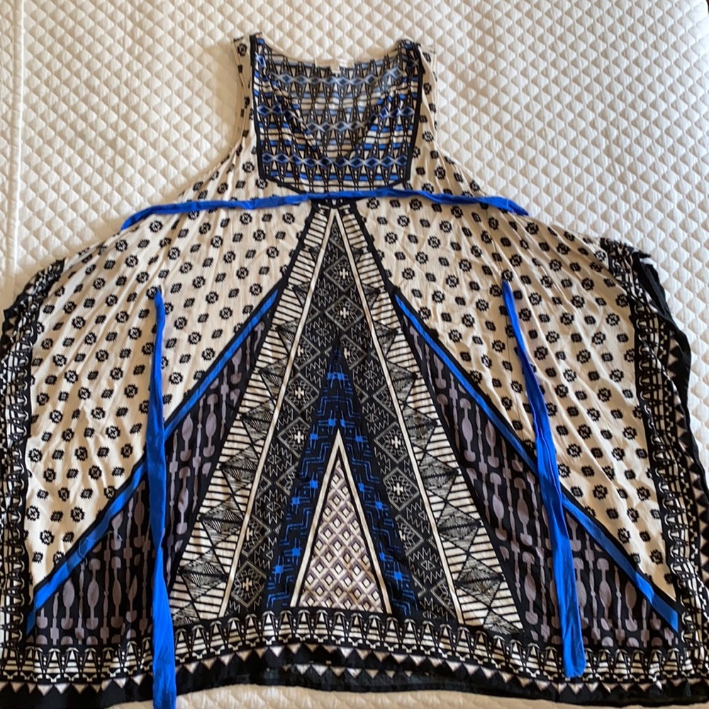 Aztec inspired mini cotton dress Size Small